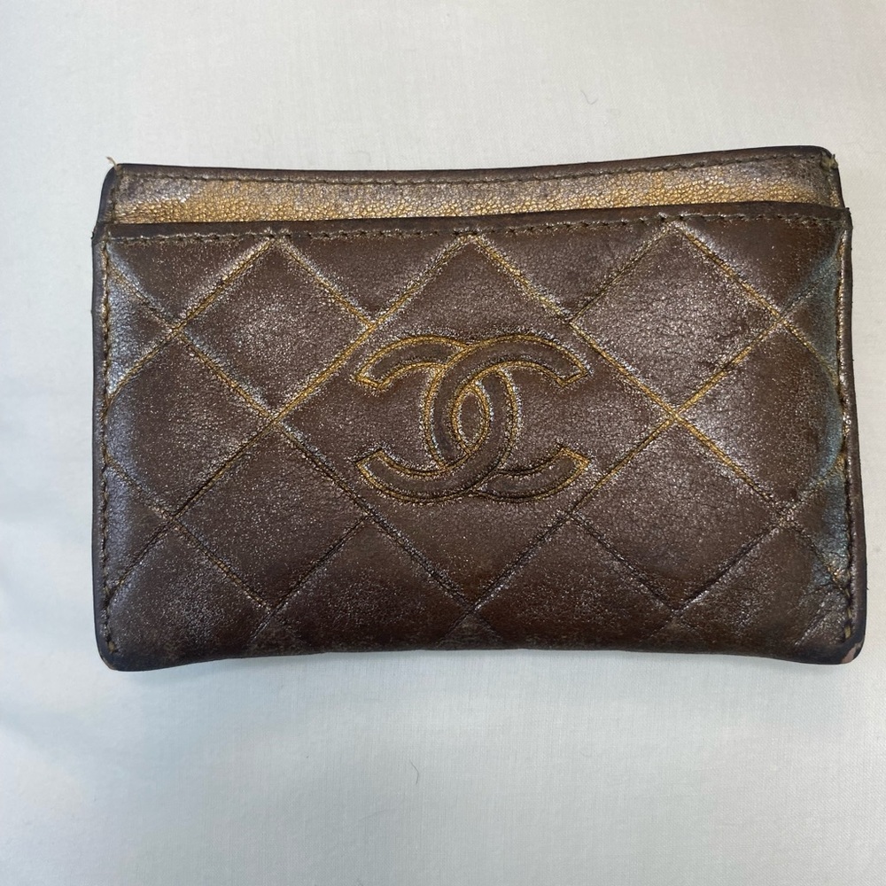 CHANEL Gold Card Holder